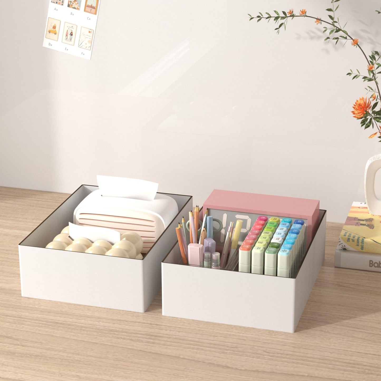 Open Top Storage Organizer Bins
