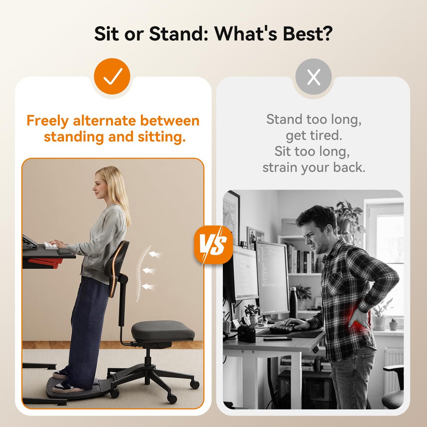 Ergonomic Standing Desk Chair