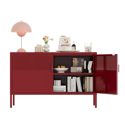 Metal Storage Cabinet with Mesh Doors