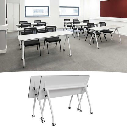 Mobile Folding Conference Table with Wheels