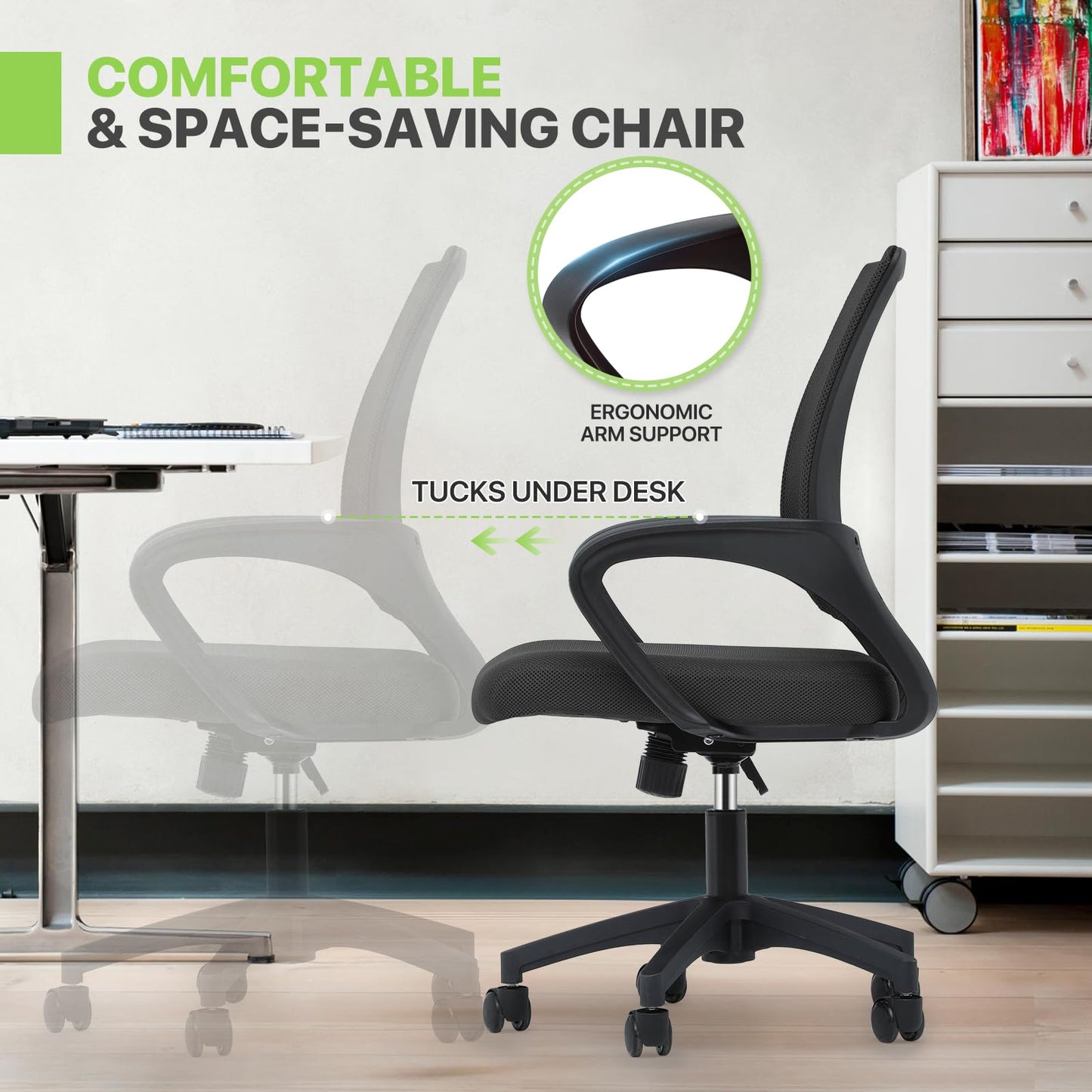 Mid-Back Ergonomic Mesh Office Chair