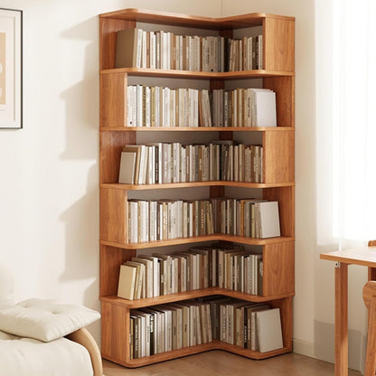 L-Shaped Corner Bookshelf Storage Rack
