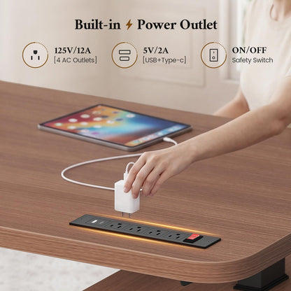 L-Shaped Standing Desk with File Drawer & Storage Cabinet