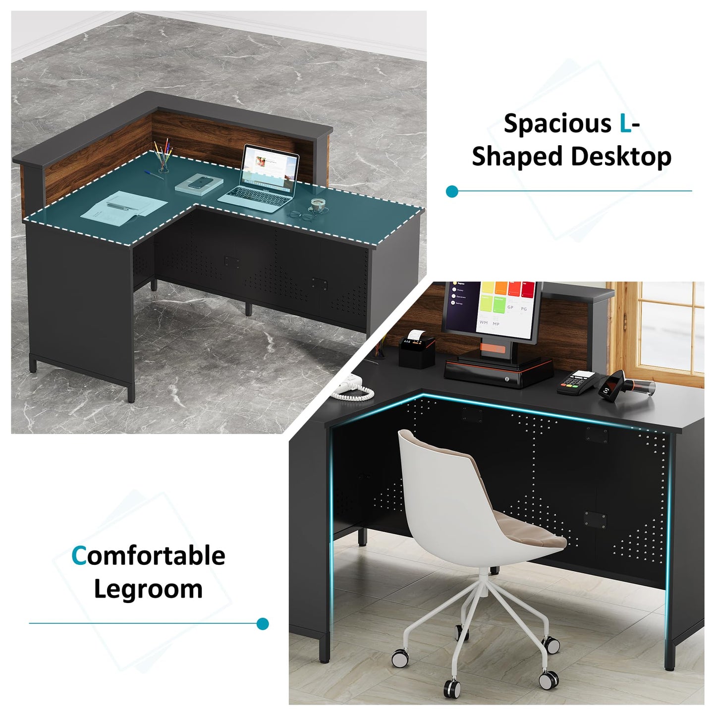 L-Shaped Reception Desk