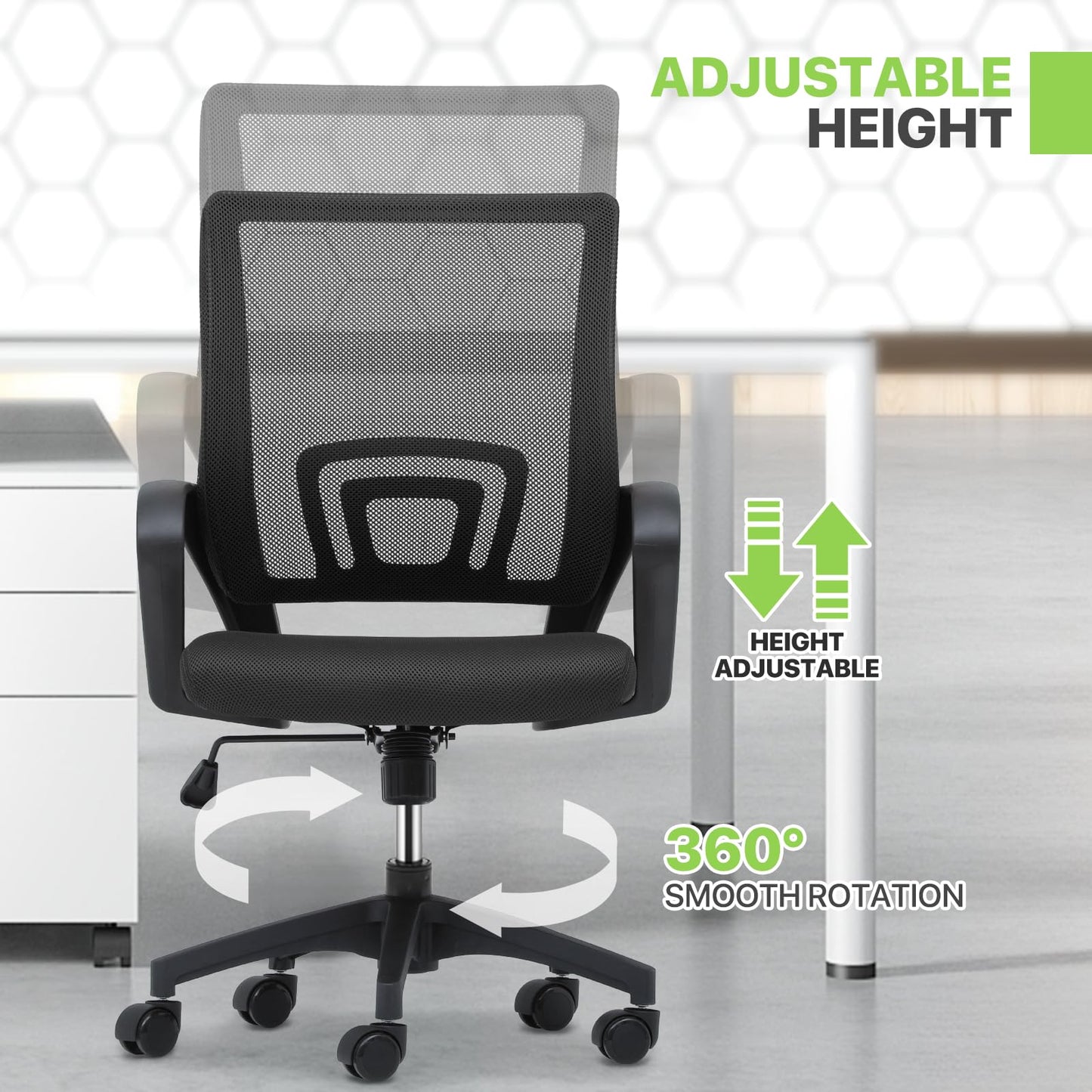 Mid-Back Ergonomic Mesh Office Chair