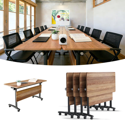 Mobile Folding Conference Table with Wheels