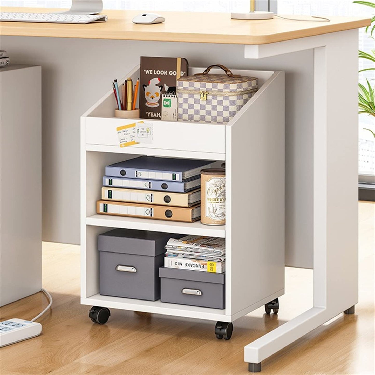 Vertical File Cabinet with Storage