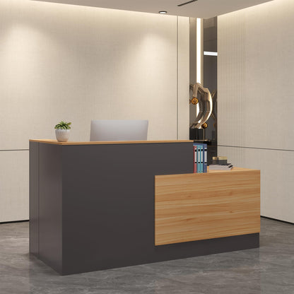 L-Shaped Reception Desk with Lockable Storage