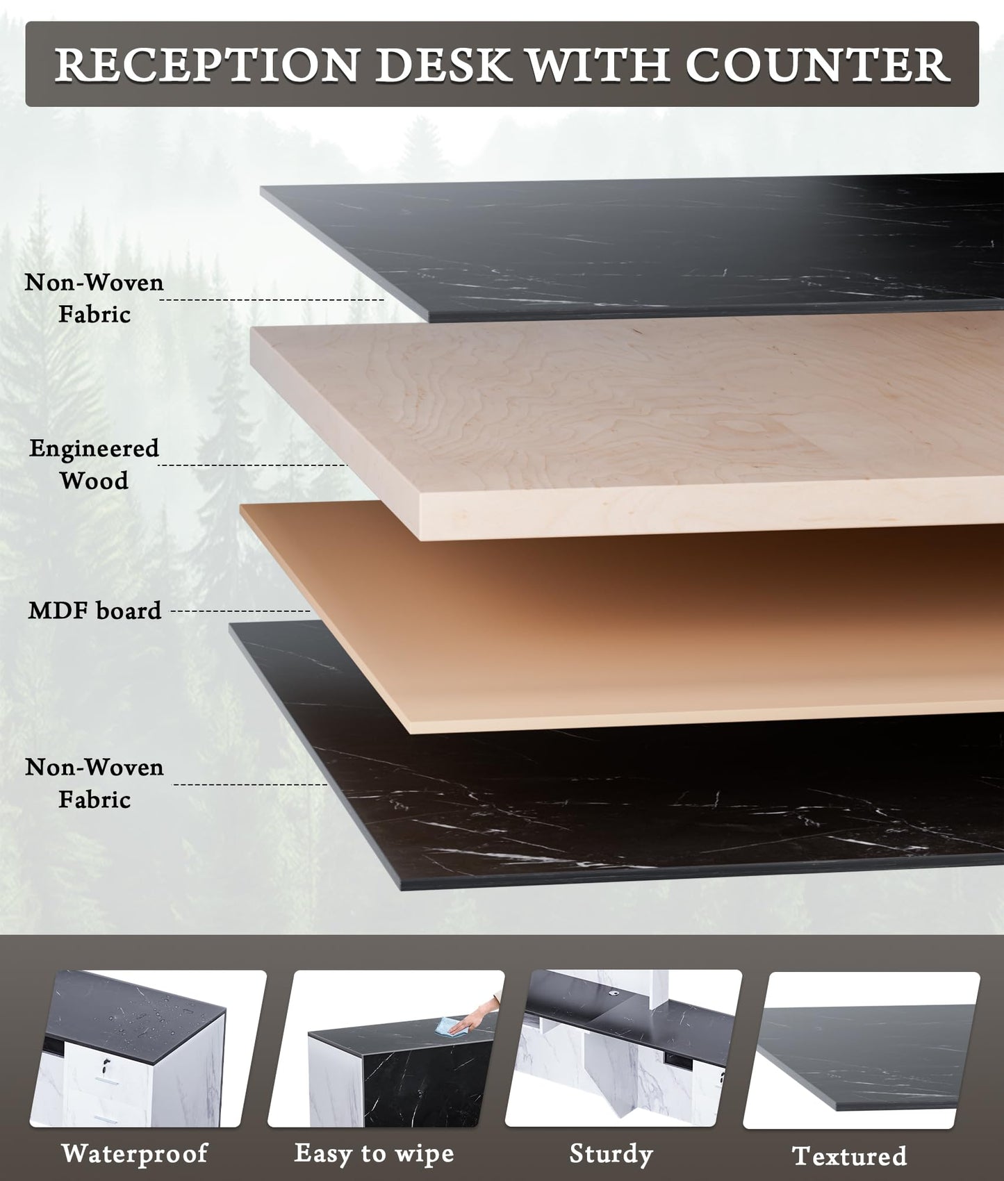 Large L-Shaped Reception Desk with Lockable Storage