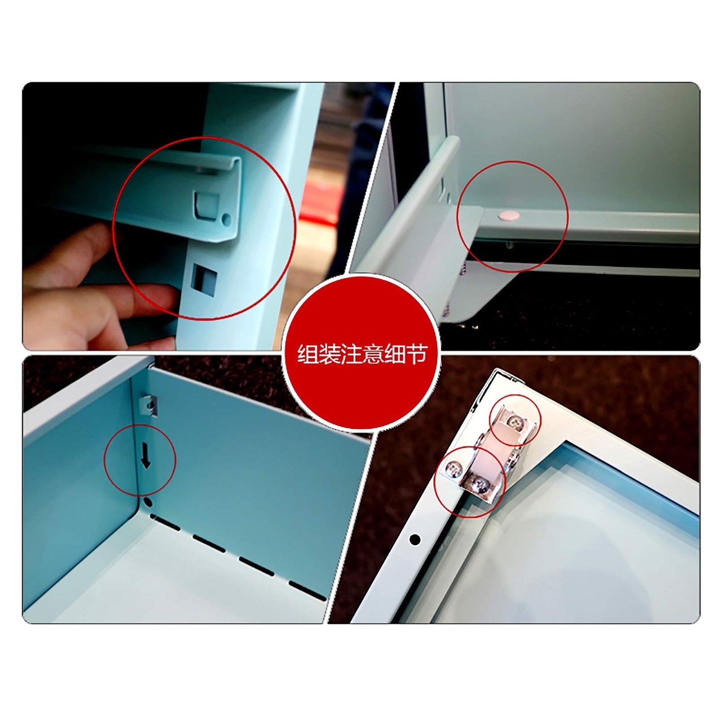 5-Drawer Rolling Metal File Cabinet