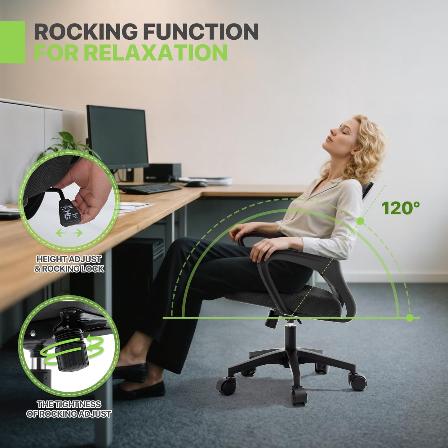Mid-Back Ergonomic Mesh Office Chair