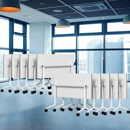 Mobile Folding Conference Table with Wheels