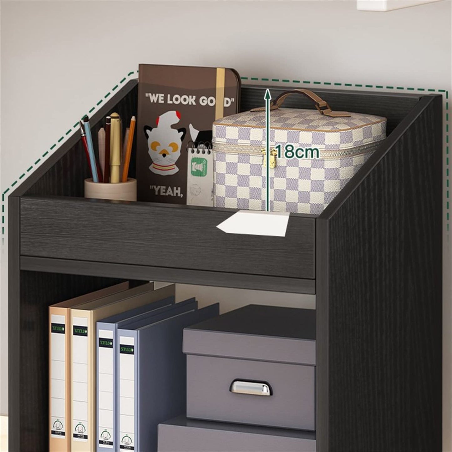 Vertical File Cabinet with Storage