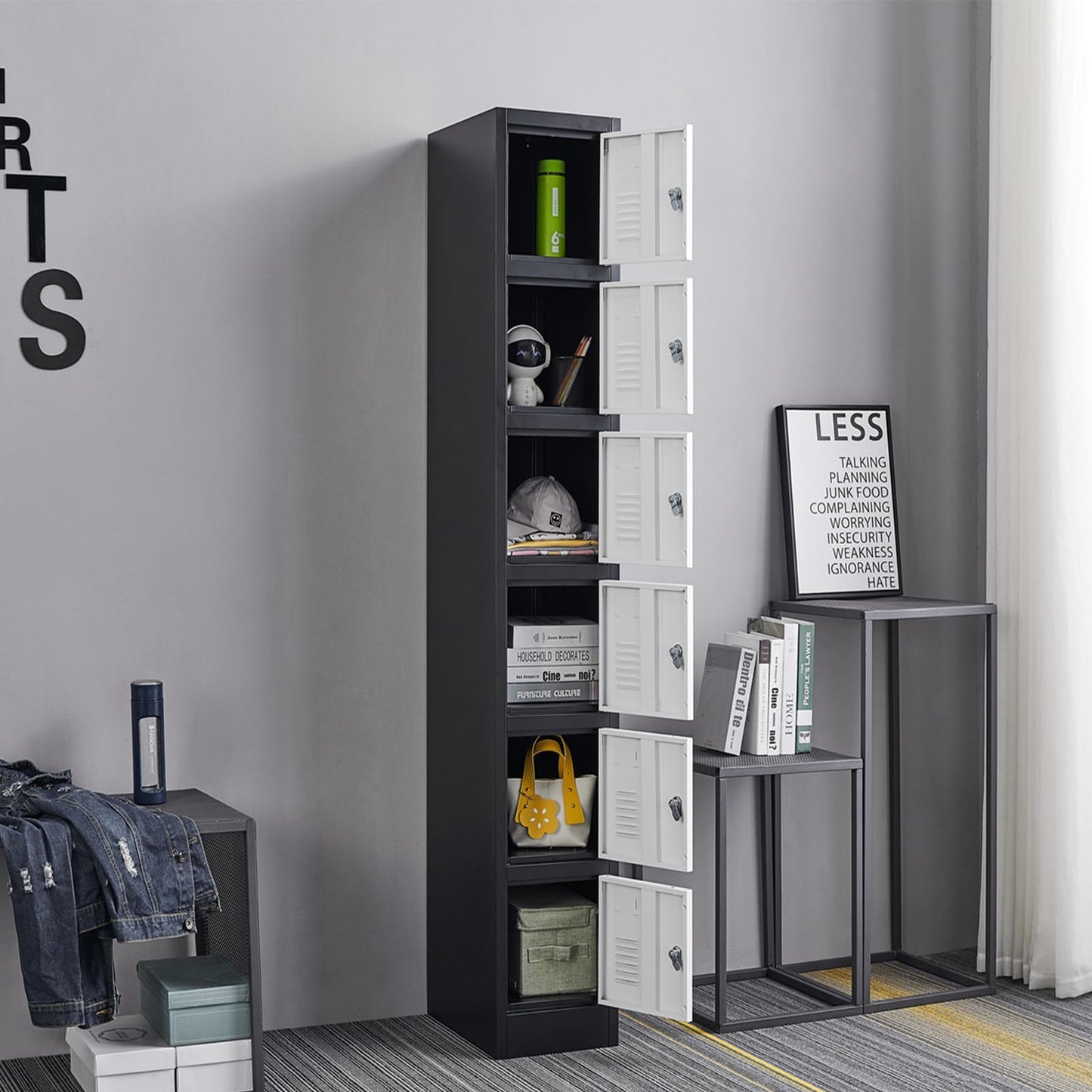 6-Door Heavy-Duty Steel Locker Cabinet