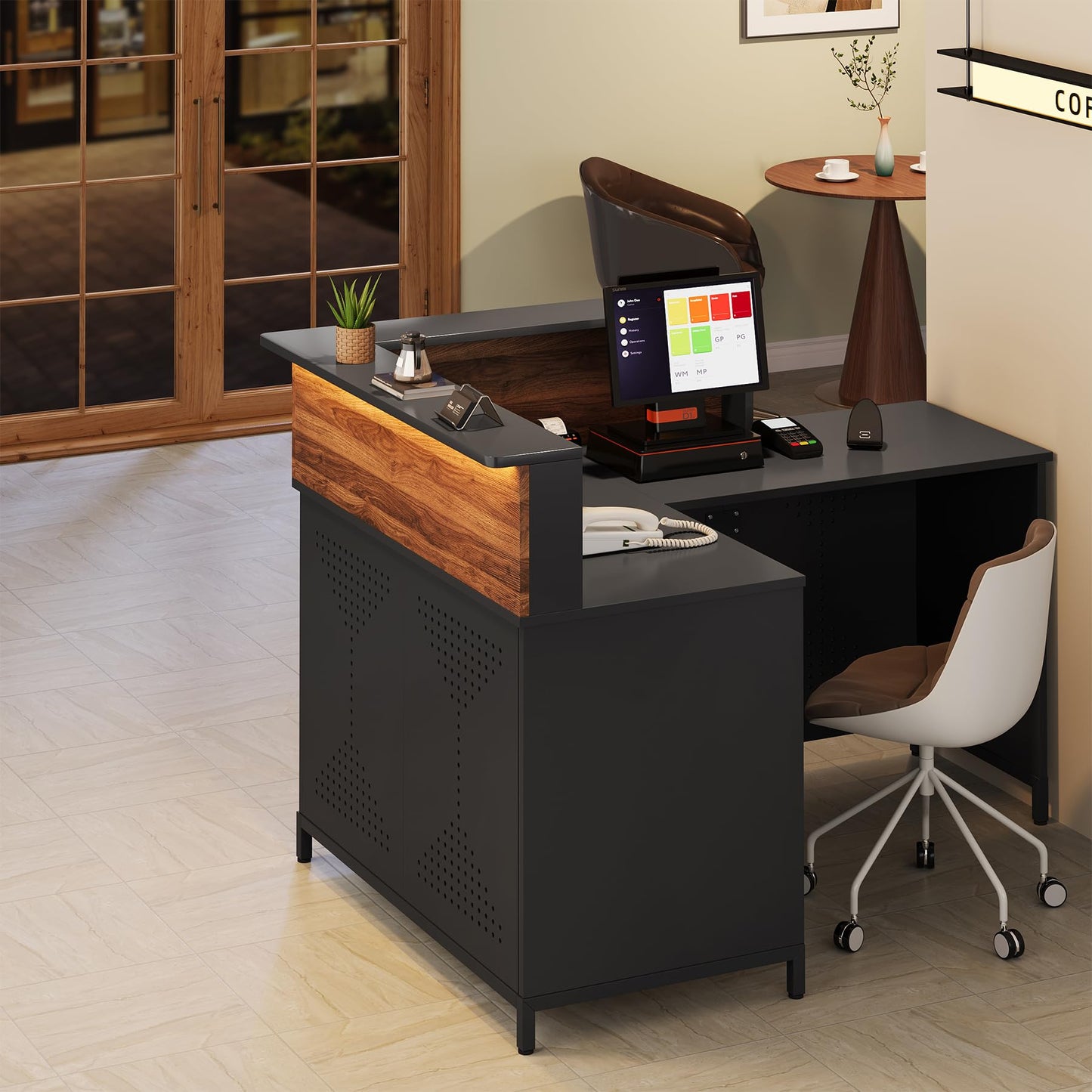 L-Shaped Reception Desk