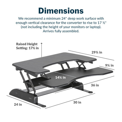 36" Standing Desk Converter