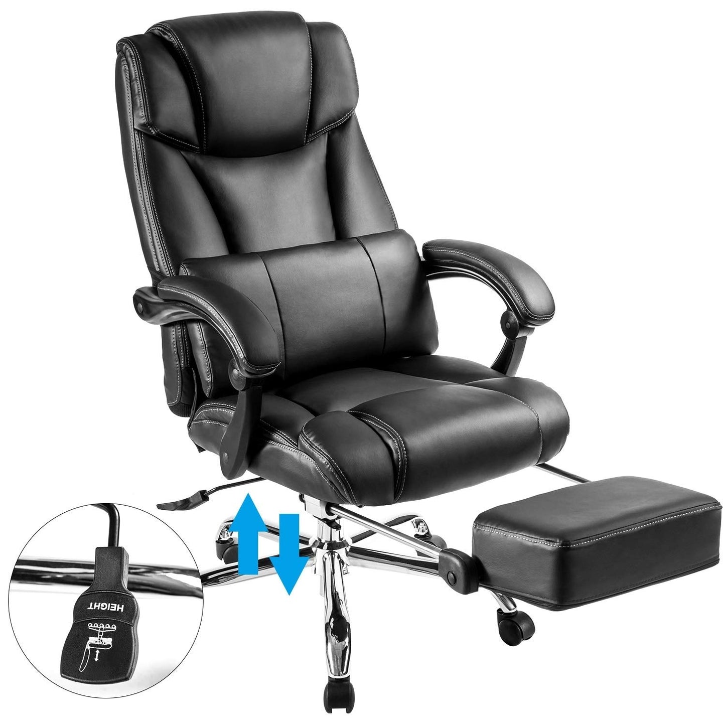Luxury Executive Office Chair with Footrest