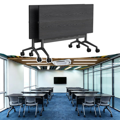 Mobile Folding Conference Table with Wheels