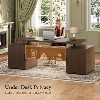 Electric Standing Desk with Drawers & Storage