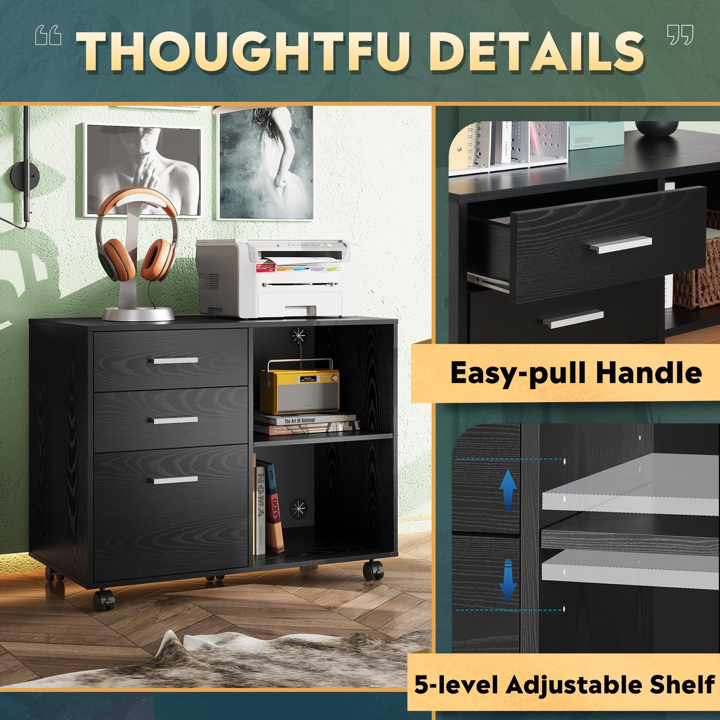 Wood File Cabinet