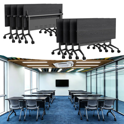 Mobile Folding Conference Table with Wheels