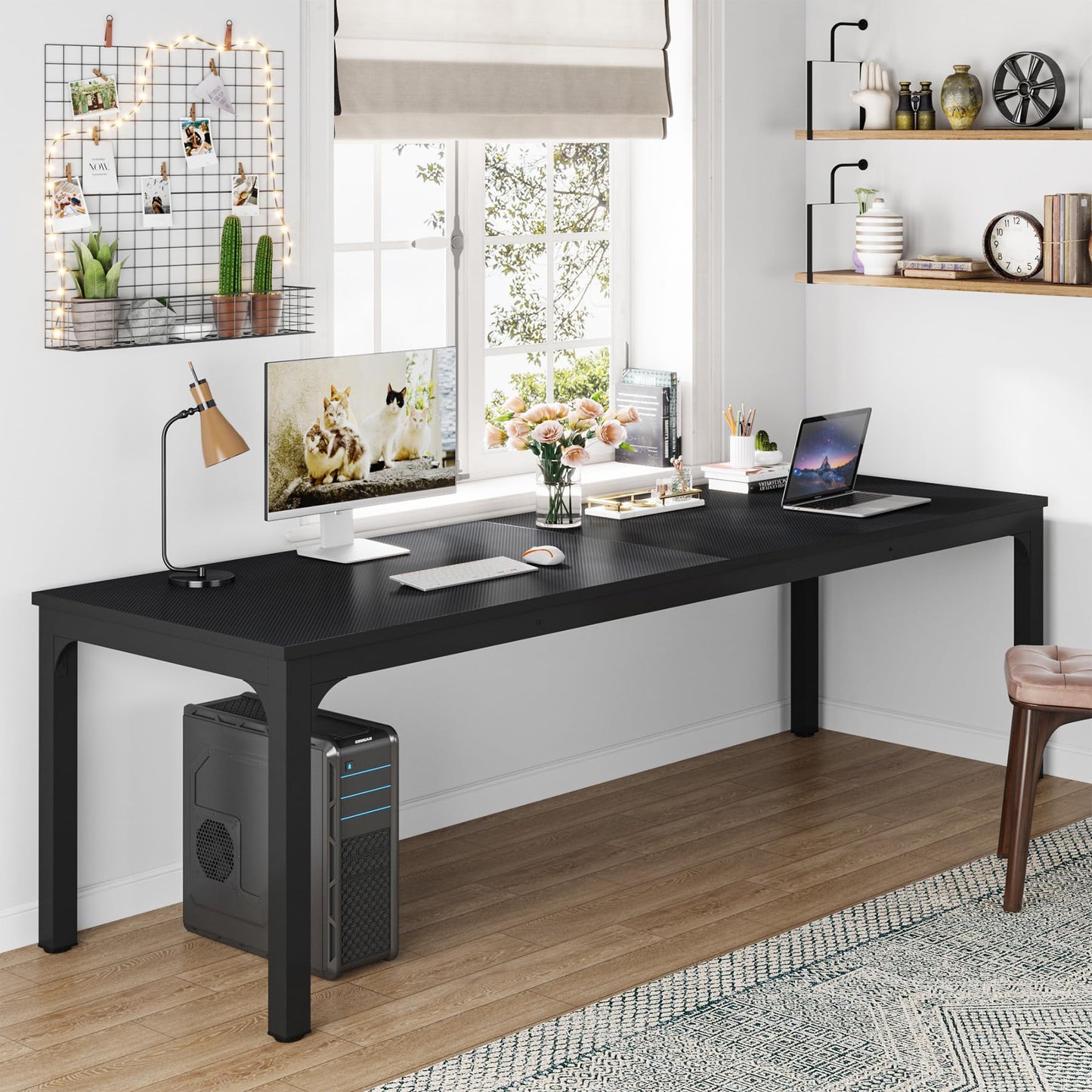 Extra Long Double Computer Desk Workstation