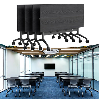 Mobile Folding Conference Table with Wheels