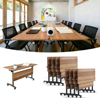 Mobile Folding Conference Table with Wheels