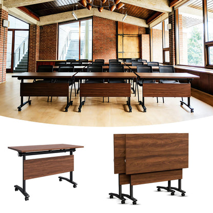 Modular Mobile Conference Table with Flip Top