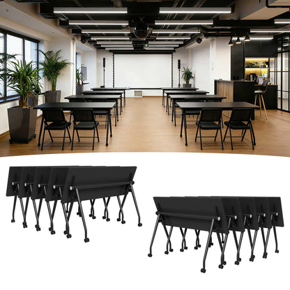 Mobile Folding Conference Table with Wheels