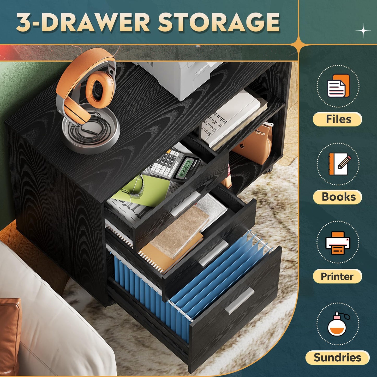 Wood File Cabinet