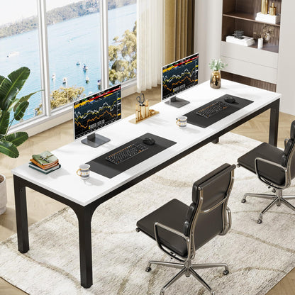 Extra Long Double Computer Desk Workstation