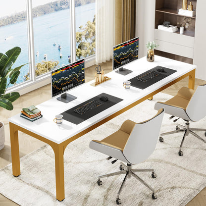 Extra Long Double Computer Desk Workstation