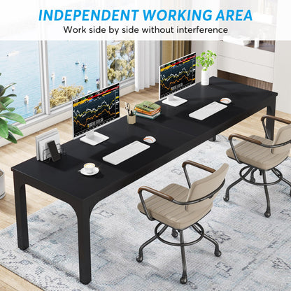 Extra Long Double Computer Desk Workstation