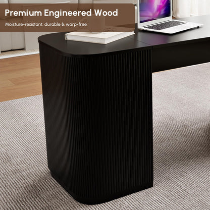 Modern Standing Computer Desk with Storage Cabinet