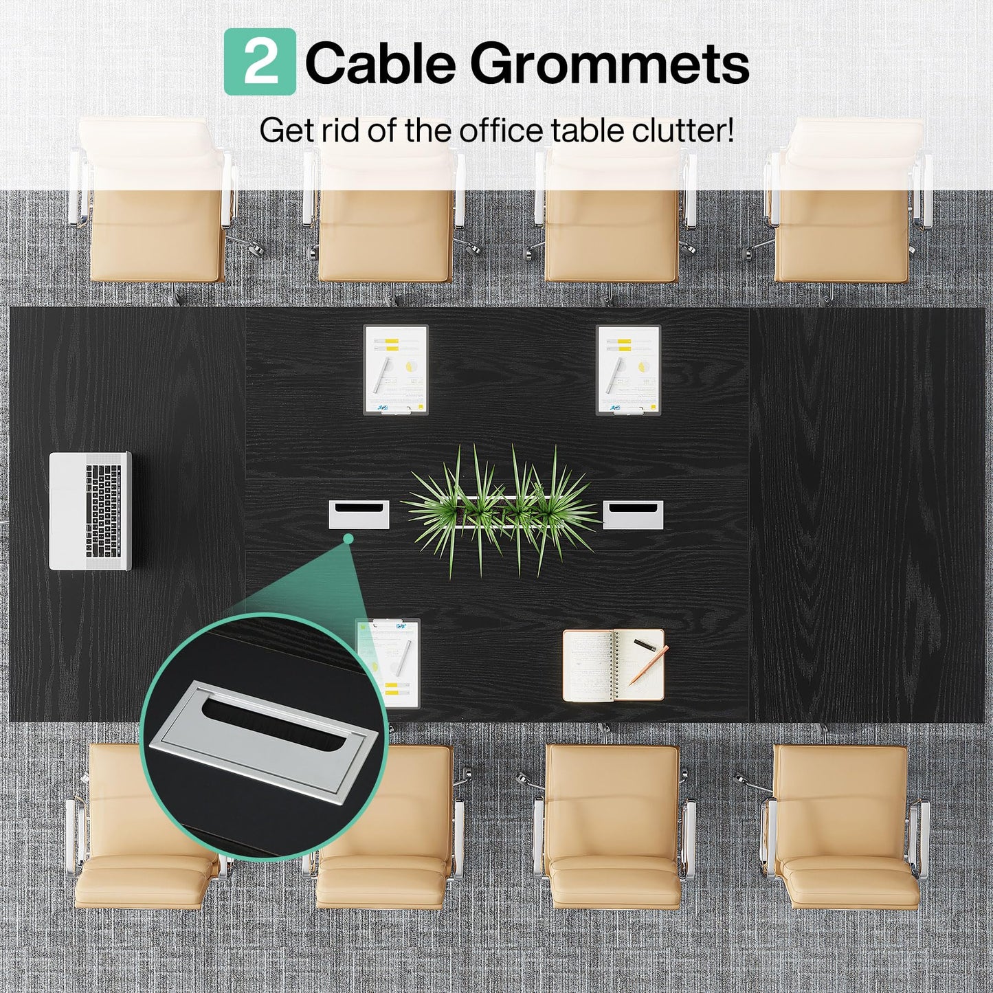 8FT Large Conference Table