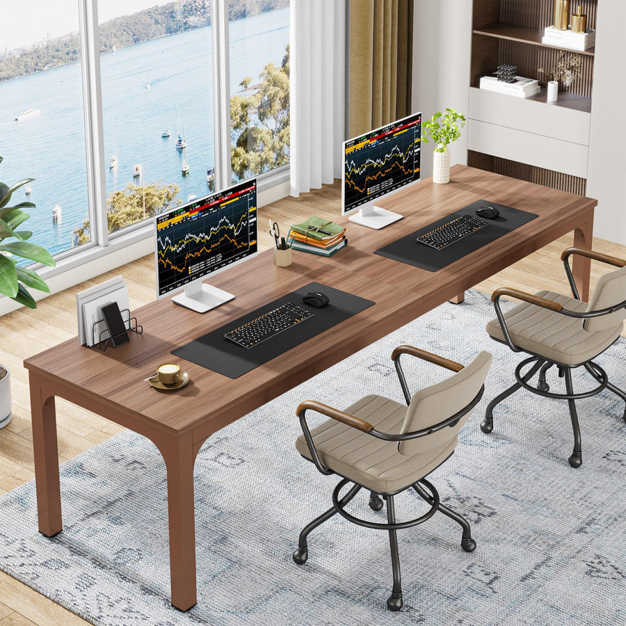 Extra Long Double Computer Desk Workstation