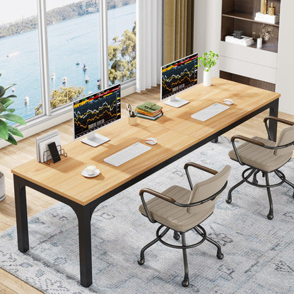 Extra Long Double Computer Desk Workstation