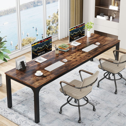 Extra Long Double Computer Desk Workstation